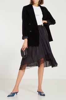 Черная юбка в бельевом стиле Balenciaga