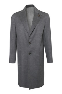 Серое пальто из шерсти Lardini
