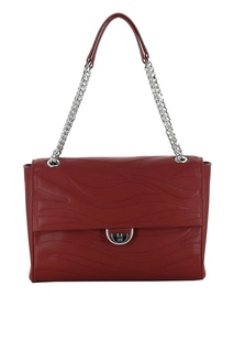 Красная кожаная сумка с ручками-цепочками Cavalli Class