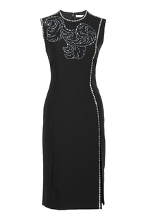 Черное платье с кристаллами Versace Collection