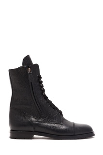 Черные кожаные ботинки Campcha Manolo Blahnik