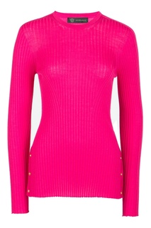Розовый джемпер в рубчик Versace