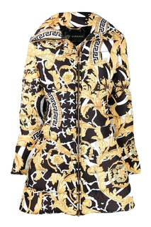 Удлиненная куртка с ярким принтом Versace