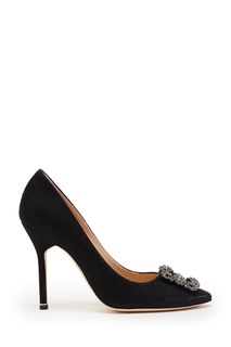Черные туфли Hangisi с глиттером Manolo Blahnik