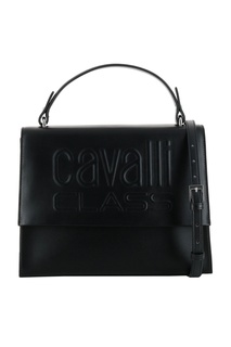 Черная сумка с леопардовыми вставками Cavalli Class