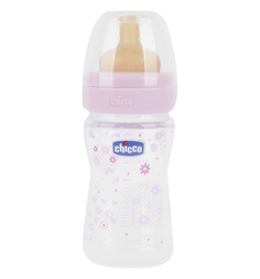 Бутылочка Chicco Well-Being Girl полипропилен с рождения, 150 мл
