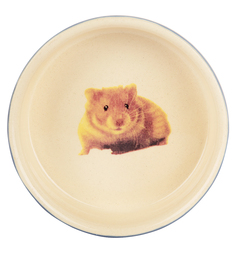 Миска Nobby керамическая для хомяков, принт: хомяк