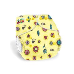 Подгузник Bamboola многоразовый Premium Care + 1 вкладыш желтый/сад (3-16 кг) шт.