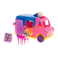 Игровой набор Polly Pocket Полливиль Грузовик с мороженым 5 см