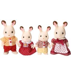 Игровой набор Sylvanian Families Жители страны Сильвании Семья шоколадных кроликов 8 и 6.5 см