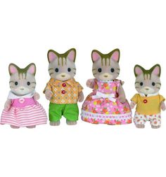Игровой набор Sylvanian Families Семья полосатых кошек