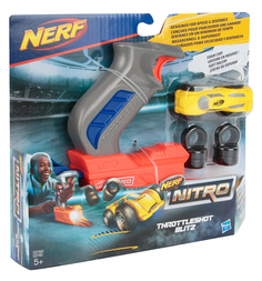 Пусковое устройство Nerf Nitro Throttleshot Blitz желтая машинка