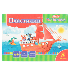 Пластилин Hatber Ушастики 8 цв. 160 г