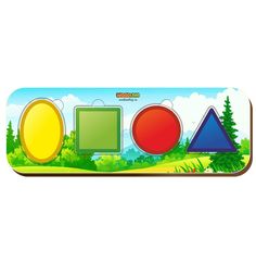 Рамка-вкладыш Woodland Геометрические фигуры, 28 х 10 см