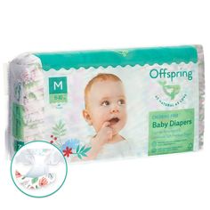 Подгузники Offspring Цветочки р. M (6-10 кг) шт.