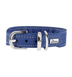 Hunter ошейник для собак Cannes Mini 32 (23-27,5)/2,5 см натуральная кожа синий