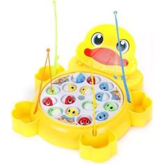Игровой набор Наша Игрушка Рыбалка Утенок 22 см