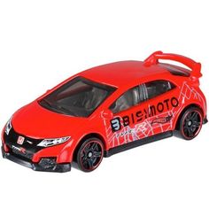 Машинка Hot Wheels Базовые машинки 16 Honda Civic Type R красная 7 см