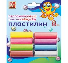 Пластилин Луч 8 цв. 105 гр. перламутровый