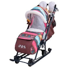 Санки-коляска Nika Ника Детям 7-7 (НД7-7) скандинавский розовый