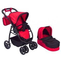 Коляска-трансформер Buggy Boom Amidea (9000) красный/черный