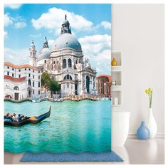 Штора для ванной IDDIS 540P18Ri11 180x200 голубой