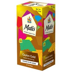 Чай черный Matis Ceylon gold в пакетиках, 25 шт.