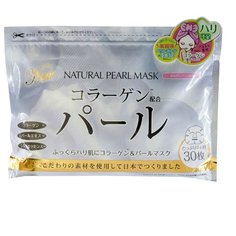 Japan Gals натуральная маска с экстрактом жемчуга, 30 шт.