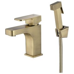 Смеситель для раковины (умывальника) KAISER Sonat 34088-1 bronze однорычажный лейка в комплекте бронза