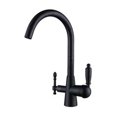 Смеситель для кухни (мойки) KAISER Vincent 31744 однорычажный черный мрамор