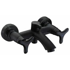 Смеситель для ванны с душем KAISER Trio 57022-2 двухрычажный лейка в комплекте черный