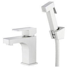Смеситель для раковины (умывальника) KAISER Sonat 34088-4 white однорычажный лейка в комплекте белый