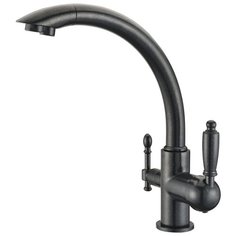 Смеситель для кухни (мойки) KAISER 31244 однорычажный черный мрамор