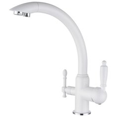 Смеситель для кухни (мойки) KAISER 31244 однорычажный белый