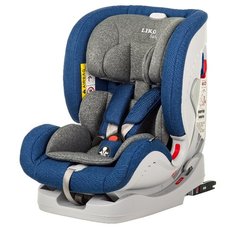 Автокресло группа 0/1/2/3 (до 36 кг) Liko Baby Sprinter Isofix, джинсовый/лен