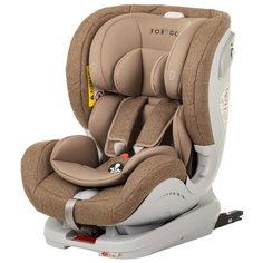 Автокресло группа 0/1/2 (до 25 кг) TOREGO Drive Isofix, коричневый/лен