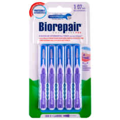 Зубной ершик Biorepair Interdental Сonico 1.07 mm, белый/фиолетовый, 5 шт.