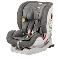 Автокресло группа 0/1/2/3 (до 36 кг) Liko Baby Sprinter Isofix, серый/лен