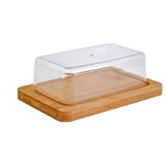Масленка Dommix BNB4564 с крышкой коричневый/прозрачный