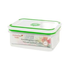 Oriental Way Контейнер прямоугольный для СВЧ NeoWay Simple Control GL9013 прозрачный/зеленый