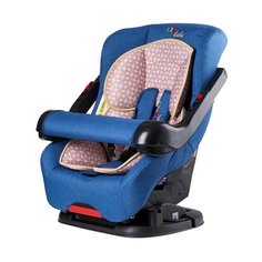 Автокресло группа 1 (9-18 кг) Liko Baby LB-301, синий/лен