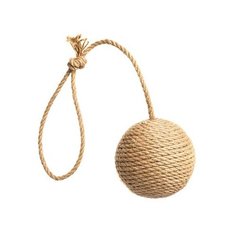 Когтеточка Petsiki Клубок малый с ручкой 8 х 8 см желтый