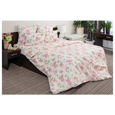 Постельное белье евростандарт Ночь Нежна Лили Марлен 70х70 см, бязь бежевый