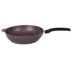 Сковорода Kukmara Мраморная 263а 26 см со съемной ручкой, кофейный мрамор