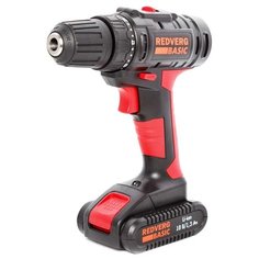 Аккумуляторная дрель-шуруповерт RedVerg SD18L/1-2 20 Н·м черный/красный