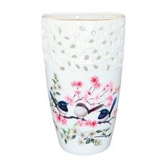 Ваза Elan gallery Райские птички (420010), белый