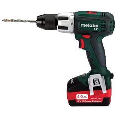 Ударная аккумуляторная дрель-шуруповерт Metabo SB 18 LT 4.0Ah x2 Case 60 Н·м зеленый/черный