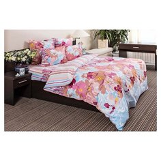 Постельное белье евростандарт Ночь Нежна Акварель 50 x 70 см бязь голубой