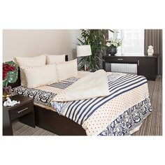 Постельное белье евростандарт Ночь Нежна Мадрид 70х70 см, поплин бежевый