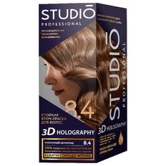 Studio Professional 3D Holography стойкая крем-краска для волос, 8.4 Молочный шоколад